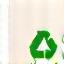 Recycle symbol with leaf icon