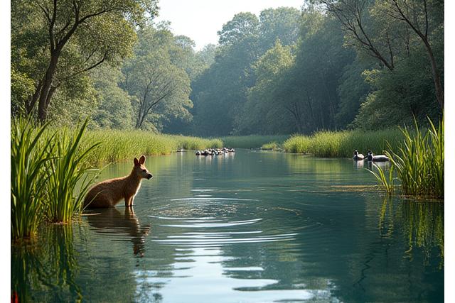 Australian Waterfowl in a rainforest setting